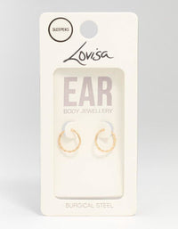 Gold Plated Surgical Steel Sleeper Earrings 10MM - link has visual effect only