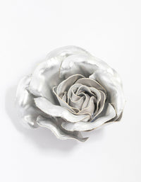 Large Metallic Flower Clip - link has visual effect only