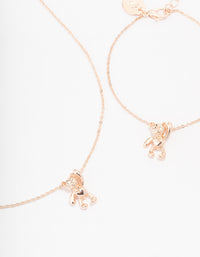 Rose Gold Teddy Bear Jewellery Set - link has visual effect only