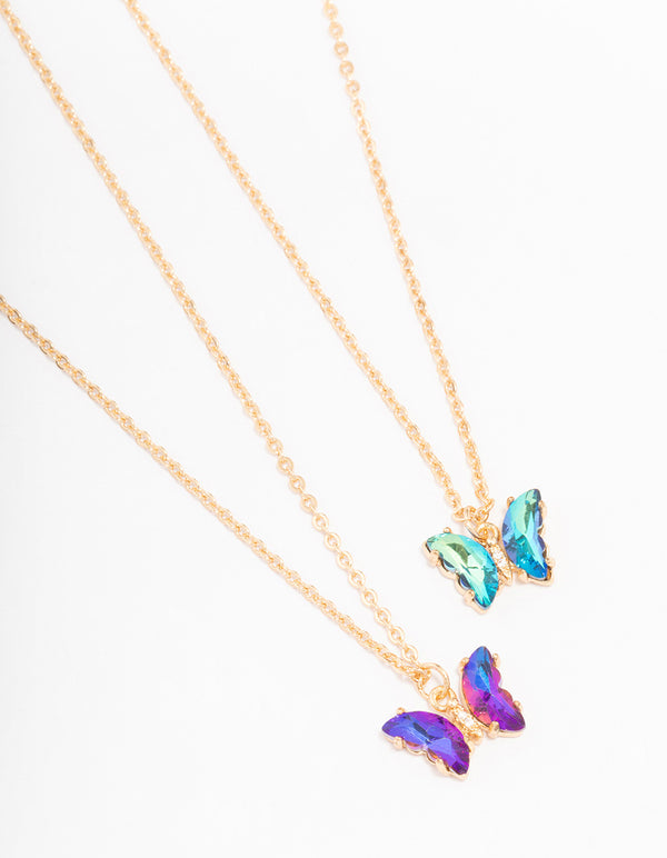 Gold Celestial Butterfly Necklace Pack