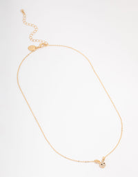 Gold Diamante Bunny Pendant Necklace - link has visual effect only