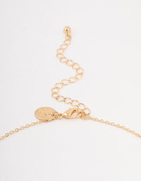 Gold Diamante Bunny Pendant Necklace - link has visual effect only