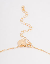 Gold Pearl & Diamante Teddy Bear Necklace - link has visual effect only