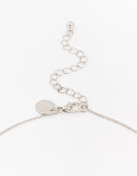 Rhodium Cubic Zirconia Swirl Pearl Necklace - link has visual effect only