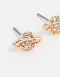 Gold Diamante Planet Stud Earrings - link has visual effect only