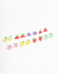 Silver Fruit Salad Earring 8-Pack - link has visual effect only