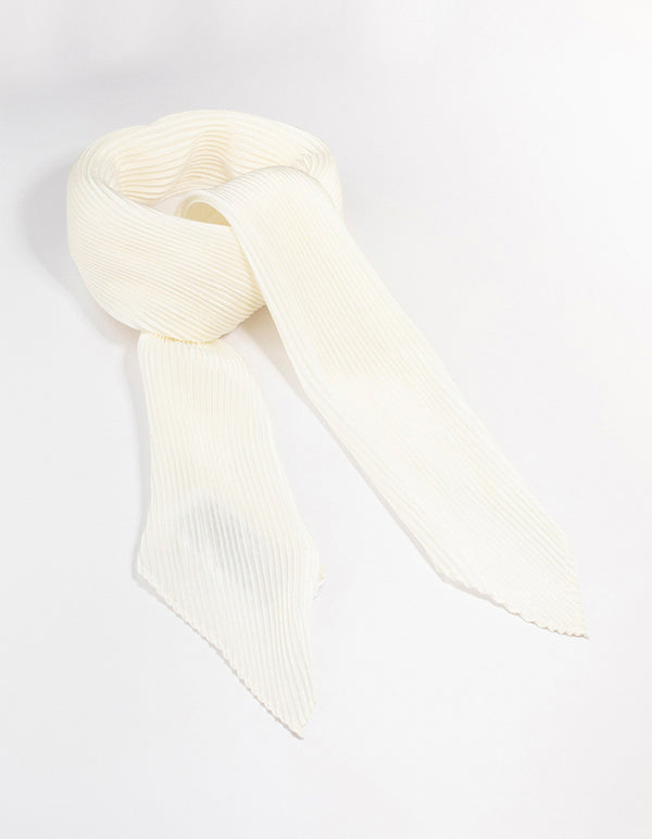 Pleated Satin Fabric Scarf - Lovisa