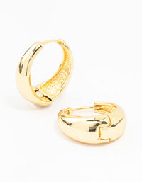 Large Gold Plated Chunky Classic Hoop Earrings - link has visual effect only