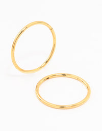 Gold Plated Titanium Sleeper Earrings 16MM - link has visual effect only