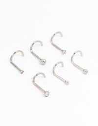 Surgical Steel Corkscrew And Ball Nose 6-Pack - link has visual effect only