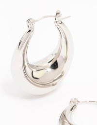 Stainless Steel Full Loop Drop Hoop Earrings - link has visual effect only