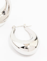 Stainless Steel Full Loop Drop Hoop Earrings - link has visual effect only