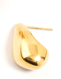 Waterproof Gold Plated Stainless Steel Organic Drop Earrings - link has visual effect only