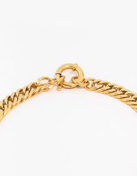 Gold Plated Stainless Steel Chain Necklace - link has visual effect only