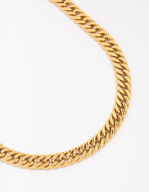 Gold Plated Stainless Steel Chain Necklace