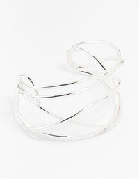 Silver Plated Organic Wire Cuff Bracelet - link has visual effect only