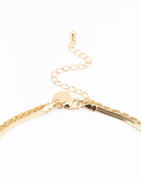 Gold Plated Twist & Snake Chain Necklace & Hoop Set - link has visual effect only