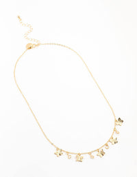 Gold Diamante Butterfly Droplet Necklace - link has visual effect only