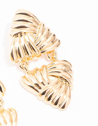 Gold Triangle Double Drop Earrings - link has visual effect only