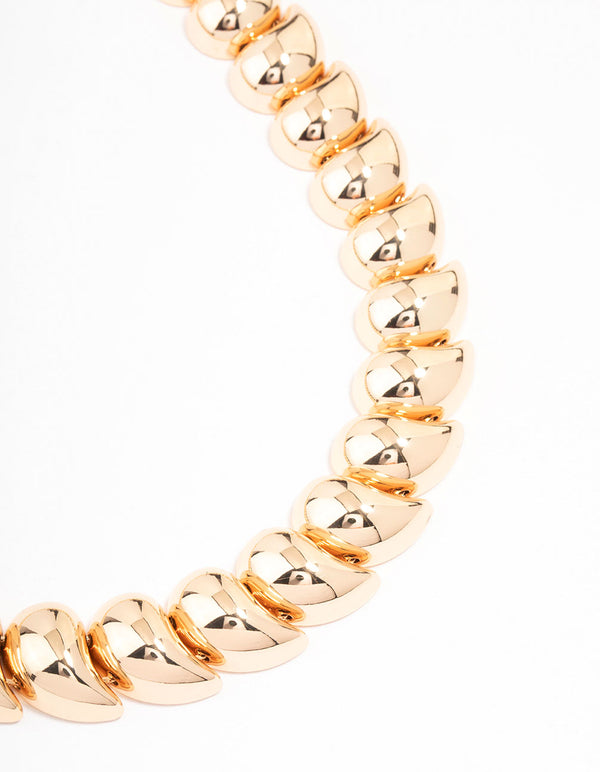Gold Statement Bead Necklace