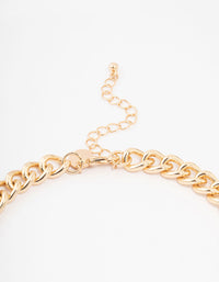 Gold Statement Chain Necklace - link has visual effect only