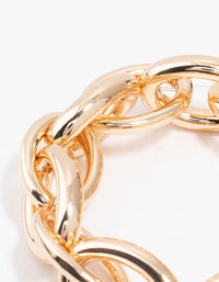 Gold Chain Bracelet - link has visual effect only