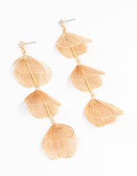 Gold Lazercut Petal Drop Earrings - link has visual effect only