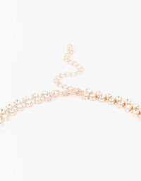 Rose Gold Diamante Lariat Necklace - link has visual effect only