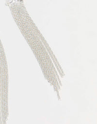 Silver Cubic Zirconia Tassel Drop Earrings - link has visual effect only