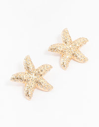 Large Diamante Starfish Stud Earrings - link has visual effect only