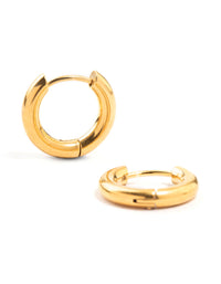 Gold Plated Stainless Steel Core Clicker Earrings 16 MM - link has visual effect only