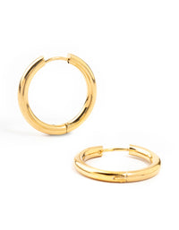 Gold Plated Stainless Steel Clicker Hoop Earrings 24 MM - link has visual effect only