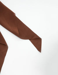 Brown Fabric Drop Bow Clip - link has visual effect only