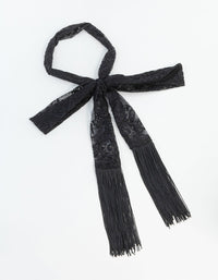 Thin Fabric Lace Fringe Scarf - link has visual effect only