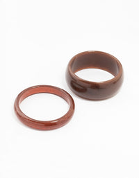 Brown  Acrylic Bangles 2-Pack - link has visual effect only