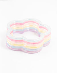 Kids Pastel  Flower Bangles 6-Pack - link has visual effect only