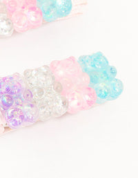 Kids Pastel Gummy Bear Hair Slides 2-Pack - link has visual effect only