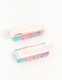 Kids Pastel Gummy Bear Hair Slides 2-Pack - link has visual effect only