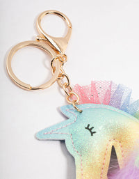 Kids Mixed Rainbow Unicorn Keyring - link has visual effect only