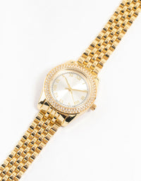 Gold Diamante Outer Medium Watch - link has visual effect only