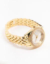 Gold Diamante Outer Medium Watch - link has visual effect only