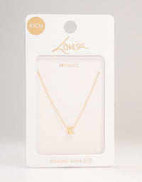 Gold Plated Sterling Silver Initial K Necklace - link has visual effect only