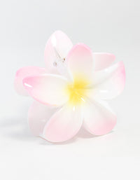 White  Frangipani Flower Claw Clip - link has visual effect only