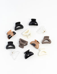 Mini Black & Neutral Hair Clips 6-Pack - link has visual effect only