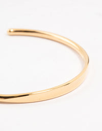 Gold Plated Stainless Steel Slim Wrist Cuff Bangle - link has visual effect only