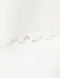 Silver Swirl Mixed Stacking Rings - link has visual effect only