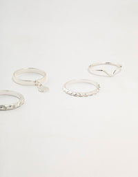 Silver Swirl Mixed Stacking Rings - link has visual effect only