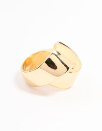 Gold Plated Puffy Wrapped Layered Ring - link has visual effect only