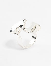 Silver Plated Metal Twist Ring - link has visual effect only