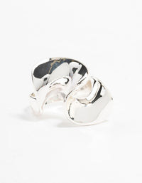 Silver Plated Metal Twist Ring - link has visual effect only